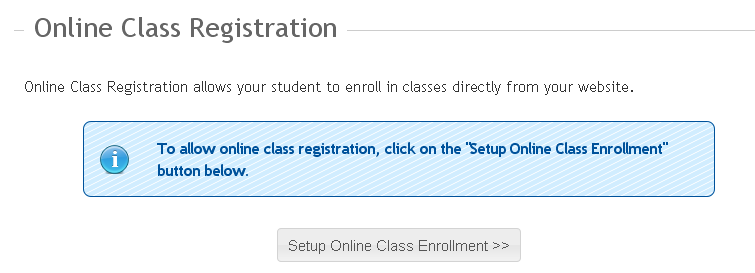 Online Enrollment Setup